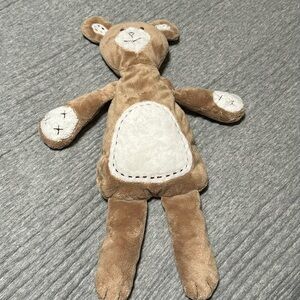 Pottery Barn Kids Bear Brown Flat Plush Stuffed Animal Lovey Toy